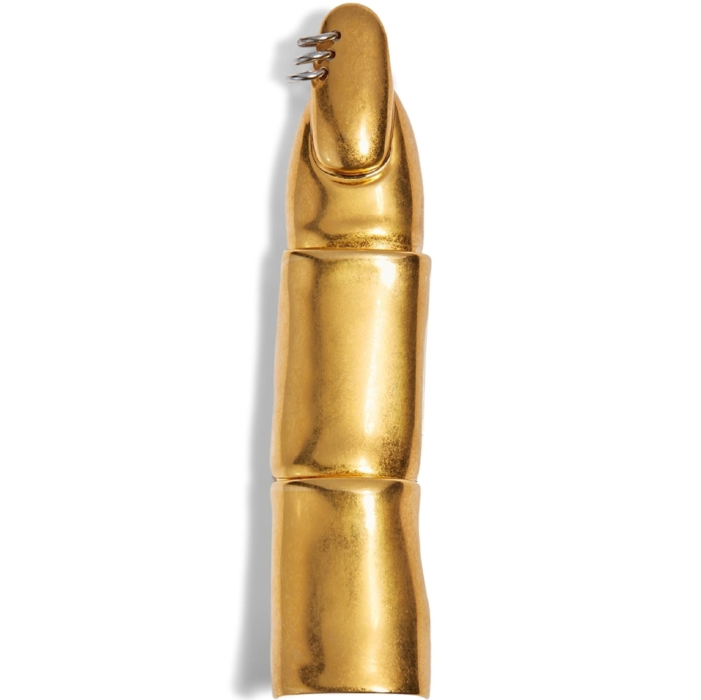 New Trompe-l'Oeil Finger Articulate Ring In Gold